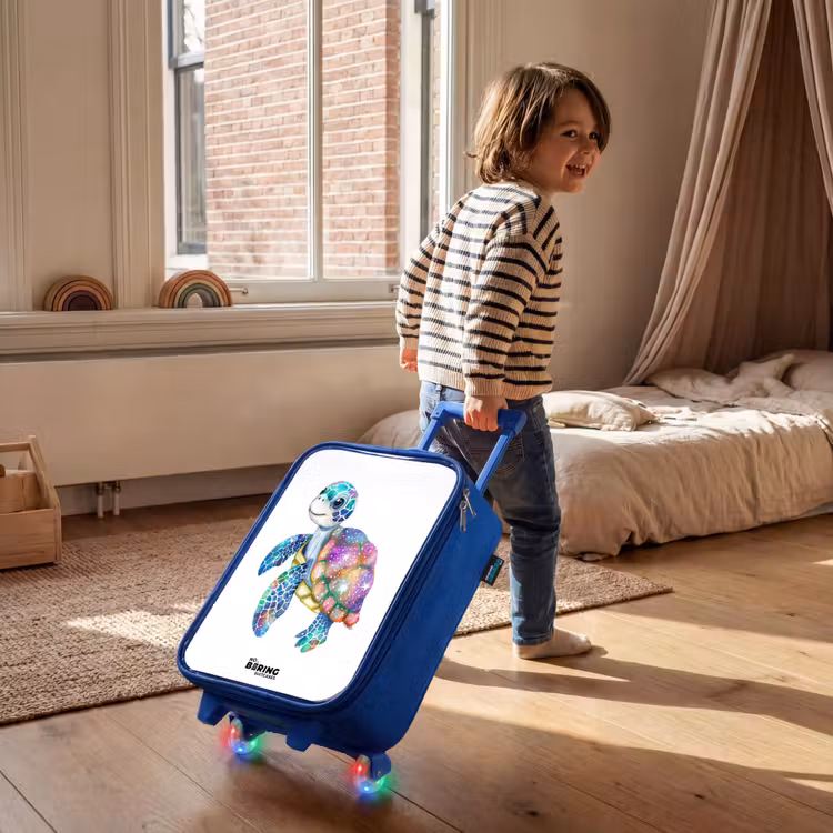 Children's suitcase - Blue - Colorful turtle as a mosaic — 2