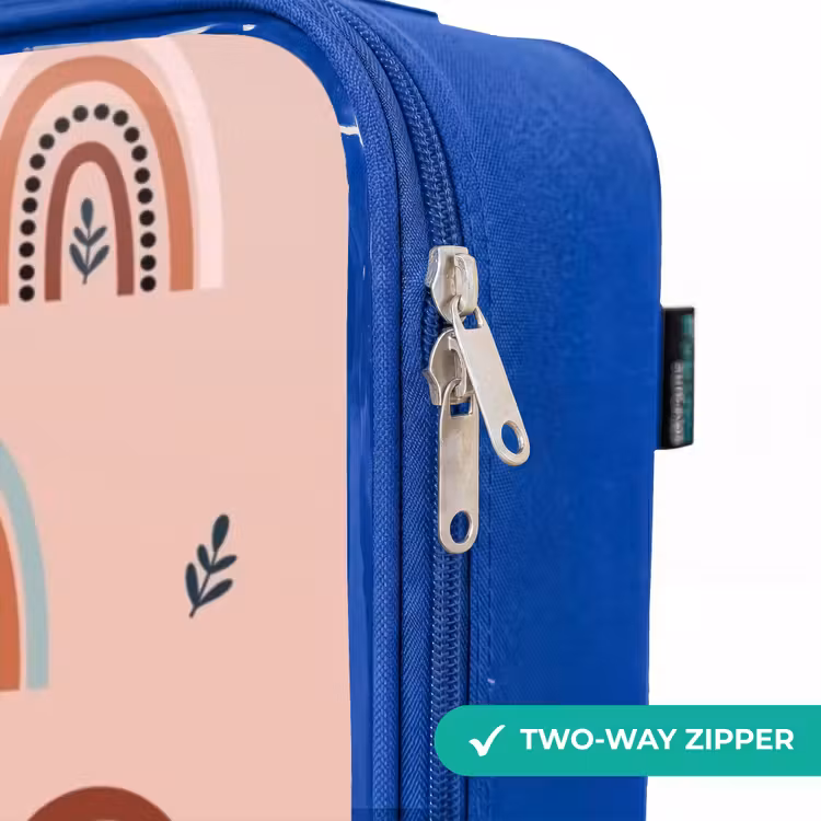 Children's suitcase - Blue - Pink rainbows pattern — 6
