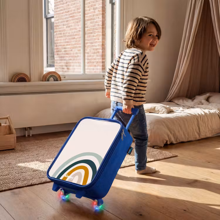 Children's suitcase - Blue - Raw rainbow aqua — 2