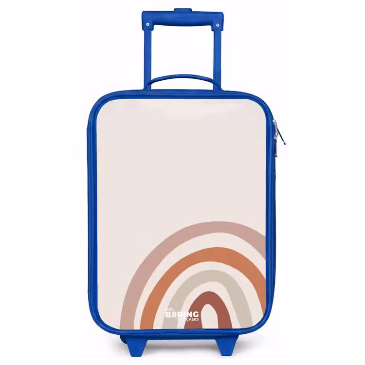 Children's suitcase - Blue - Raw rainbow natural — 1