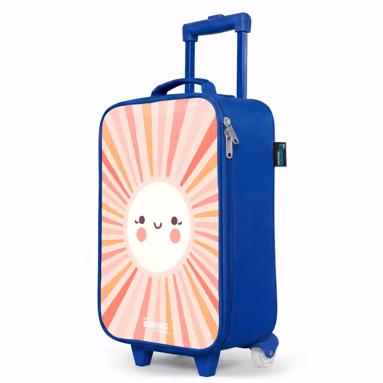 Children's suitcase - Blue - Round sun with face — 5