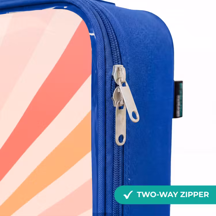 Children's suitcase - Blue - Round sun with face — 6
