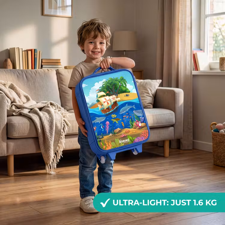 Children's suitcase - Blue - Sailing ship on the ocean — 3