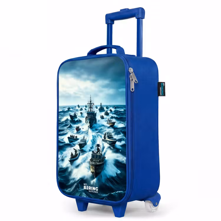 Children's suitcase - Blue - Ships in the sea — 5