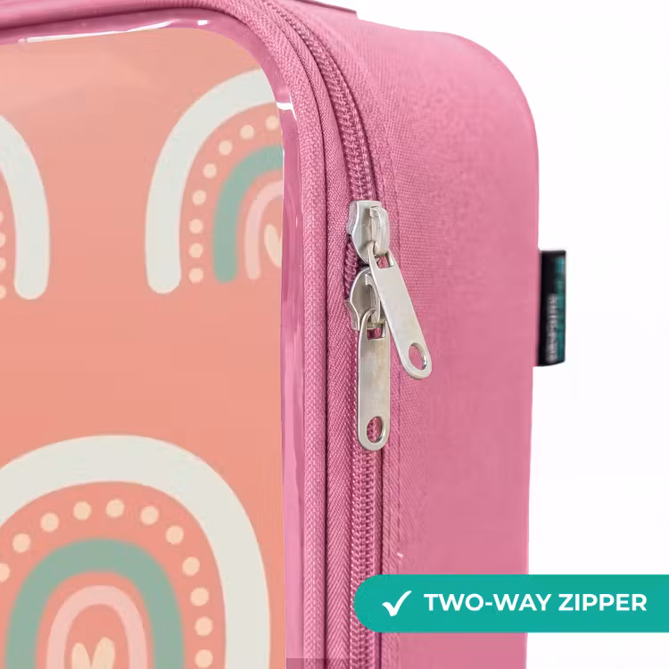Children's suitcase - Pink - Coral color arcs — 4