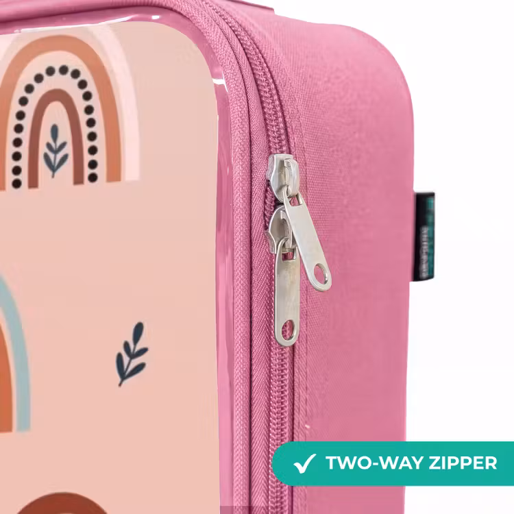 Children's suitcase - Pink - Pink rainbows pattern — 4