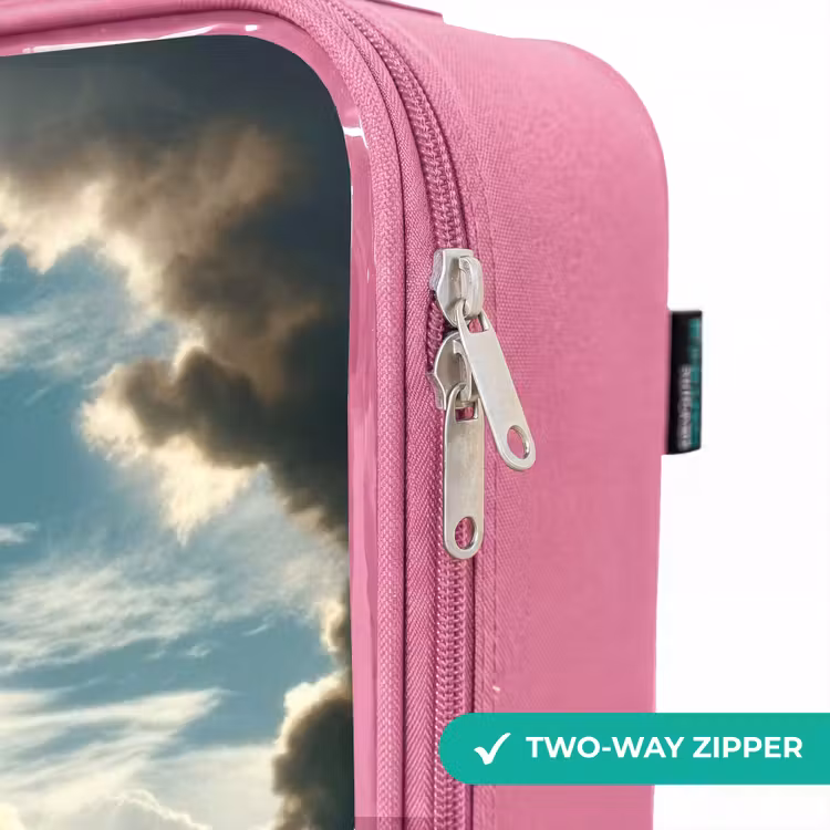 Children's suitcase - Pink - Pirate ship on a raging sea — 4
