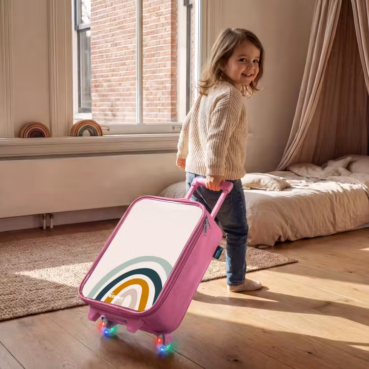 Children's suitcase - Pink - Raw rainbow aqua — 2