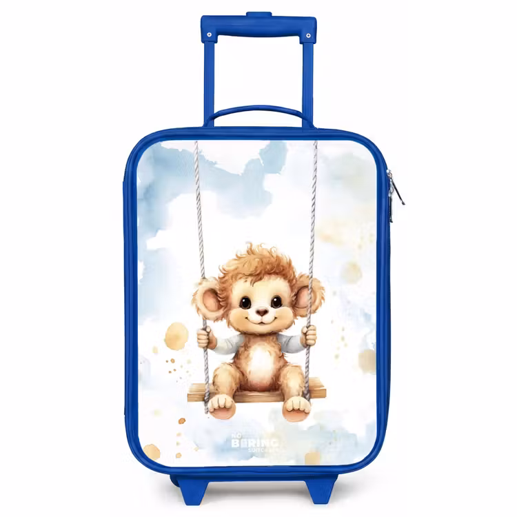 Children's suitcase - Blue - Axel monkey — 1