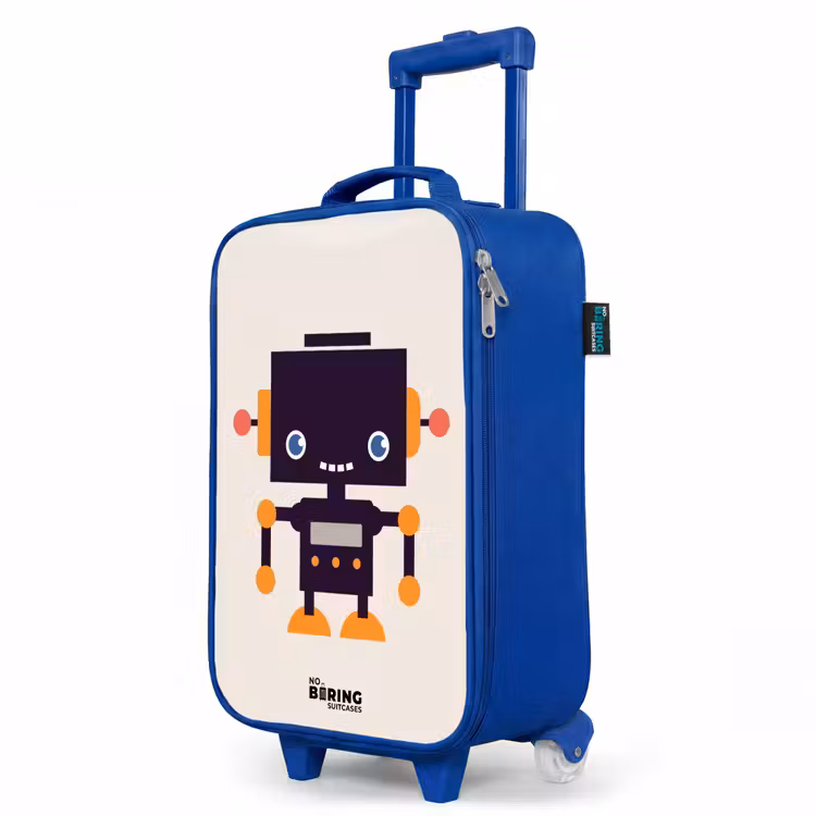 Children's suitcase - Blue - Black robot with orange accents — 5