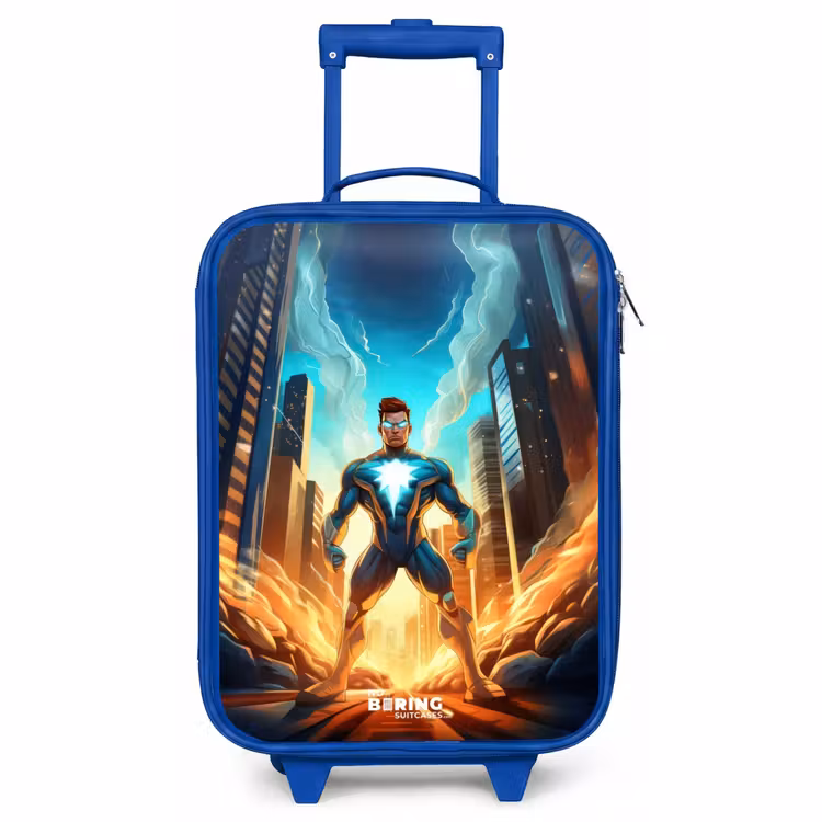 Children's suitcase - Blue - City superhero — 1