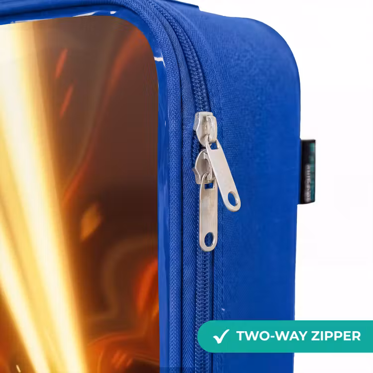 Children's suitcase - Blue - Golden race car in a tunnel — 6