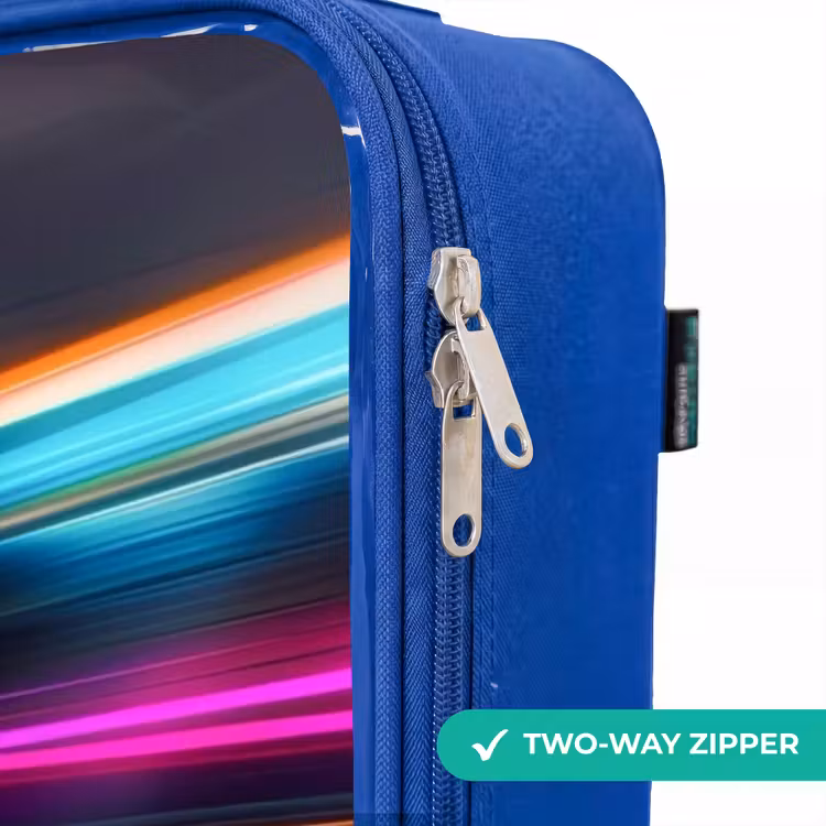 Children's suitcase - Blue - Race car with colorful light tracks — 6