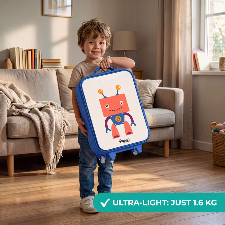 Children's suitcase - Blue - Red robot with square head — 3