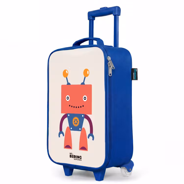 Children's suitcase - Blue - Red robot with square head — 5