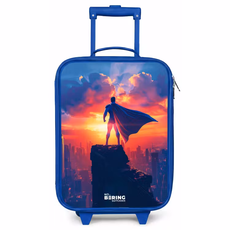 Children's suitcase - Blue - Skyscraper superhero — 1
