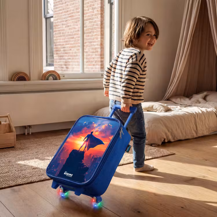 Children's suitcase - Blue - Skyscraper superhero — 2