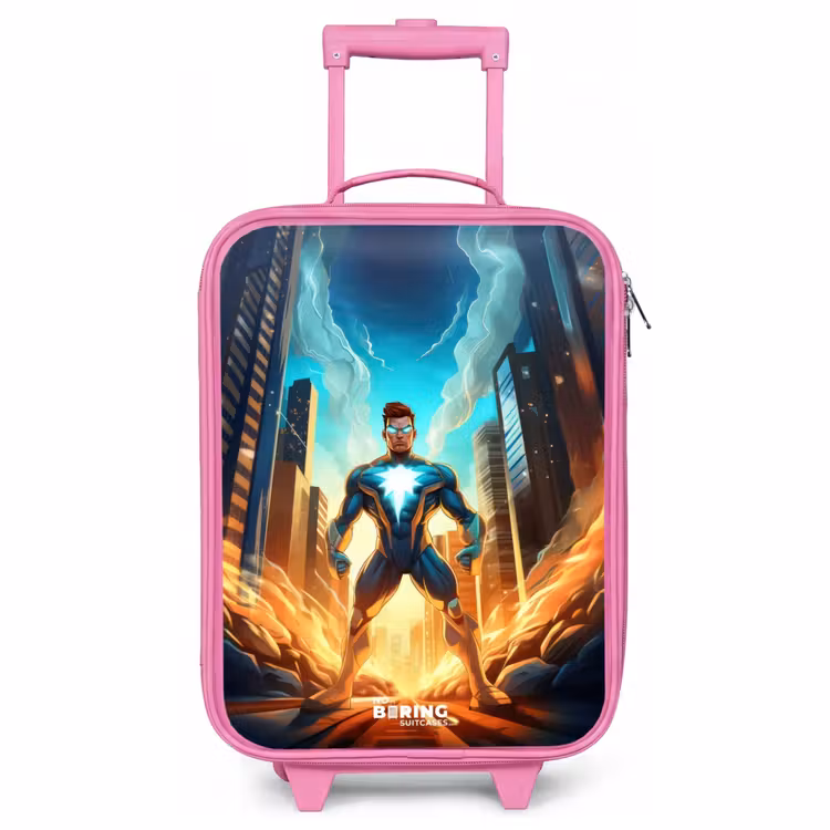 Children's suitcase - Pink - City superhero — 1