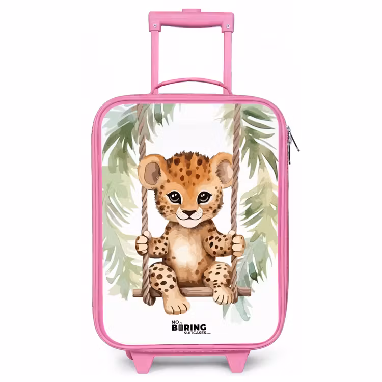 Children's suitcase - Pink - Levi leopard — 1