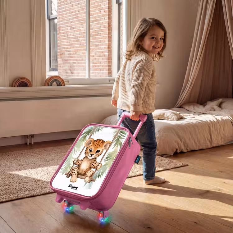 Children's suitcase - Pink - Levi leopard — 2