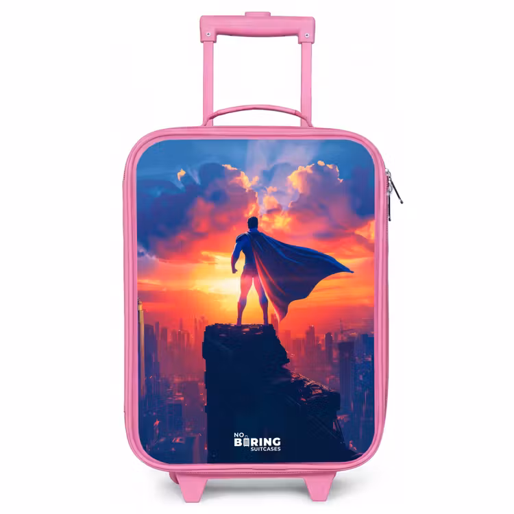 Children's suitcase - Pink - Skyscraper superhero — 1
