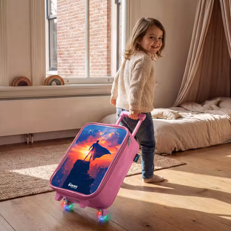 Children's suitcase - Pink - Skyscraper superhero — 2