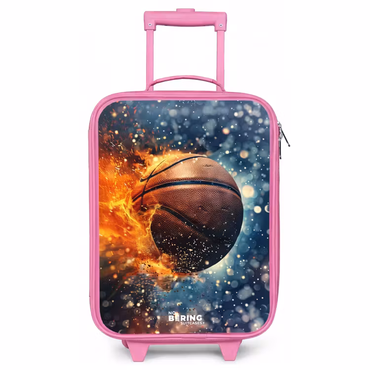 Children's suitcase - Pink - Vibrant basketball — 1