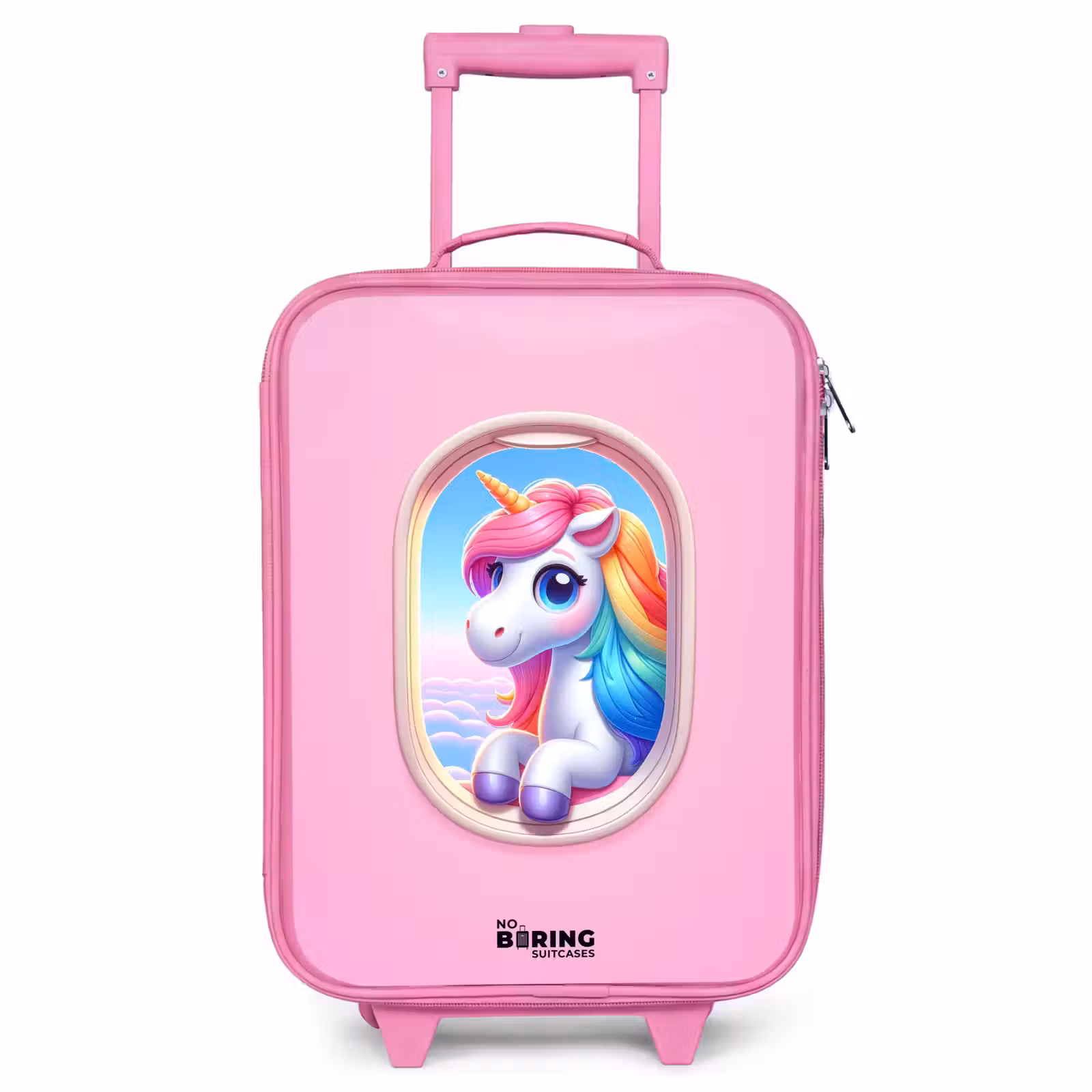 Children's suitcase - Pink - Colorful unicorn from an airplane window — 1