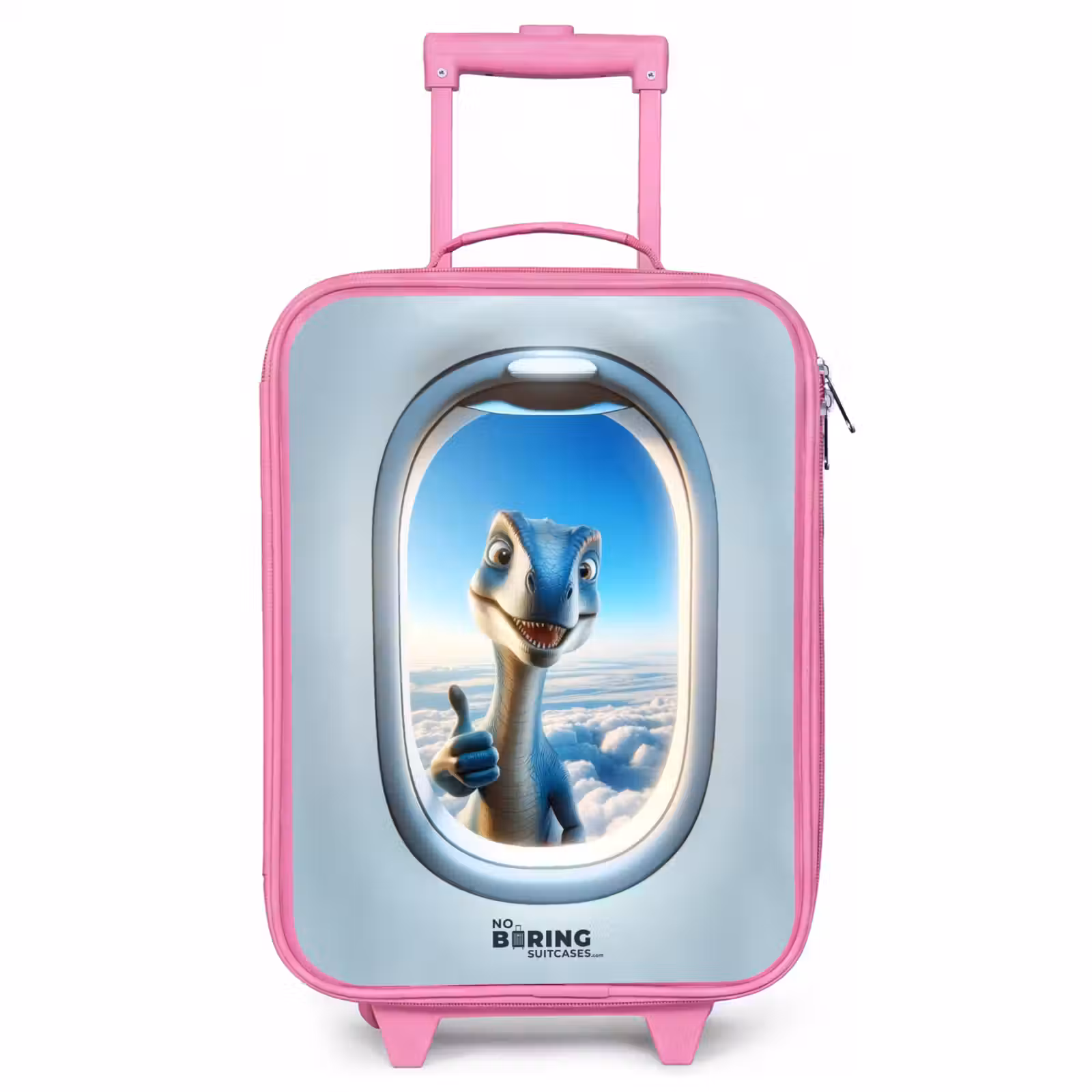 Children's suitcase - Pink - Dino from an airplane window — 1