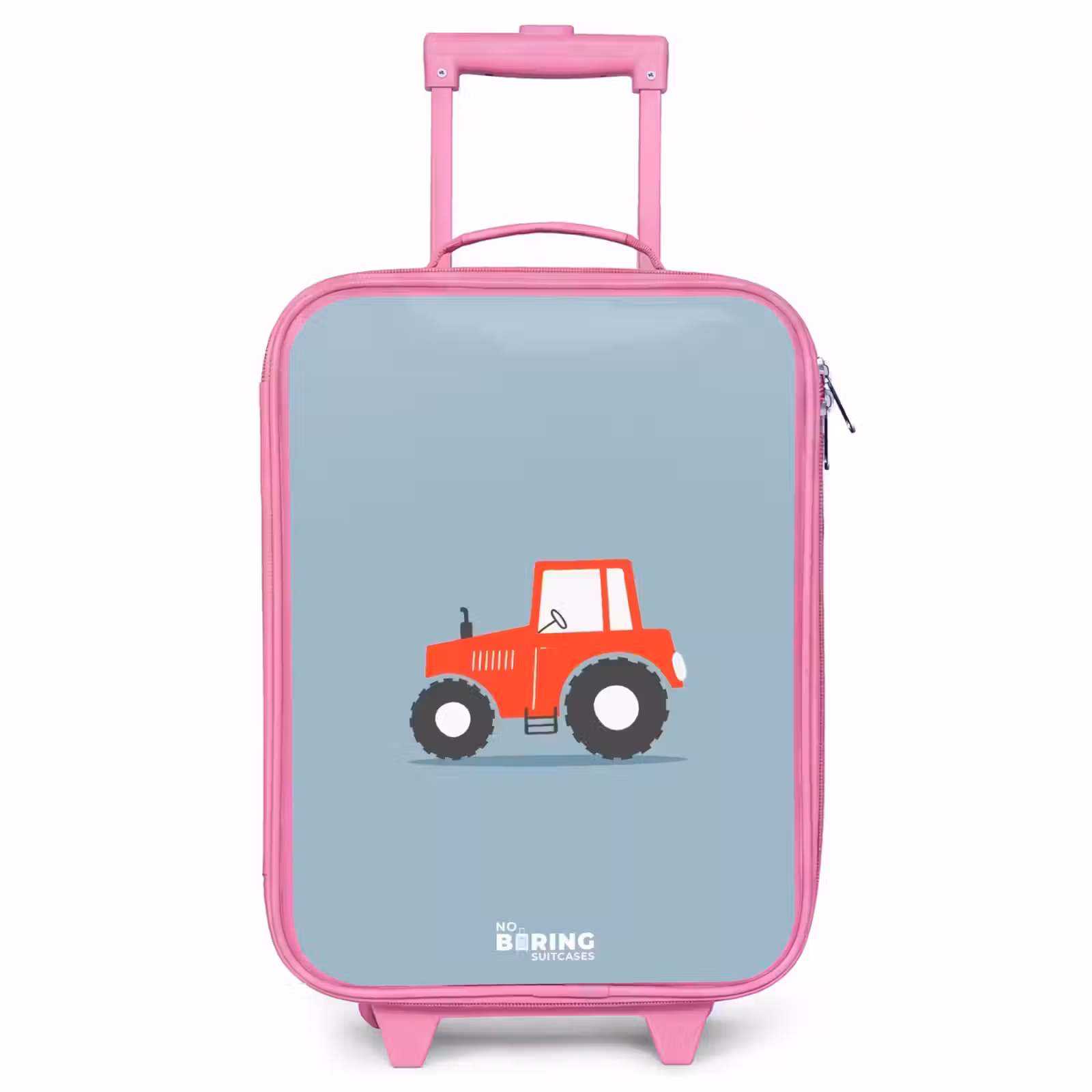 Children's suitcase - Pink - Red trigger blue background — 1