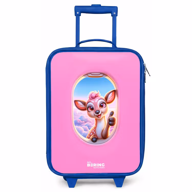 Children's suitcase - Blue - Deer among the clouds — 1