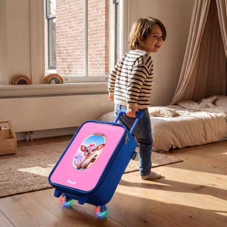 Children's suitcase - Blue - Deer among the clouds — 2