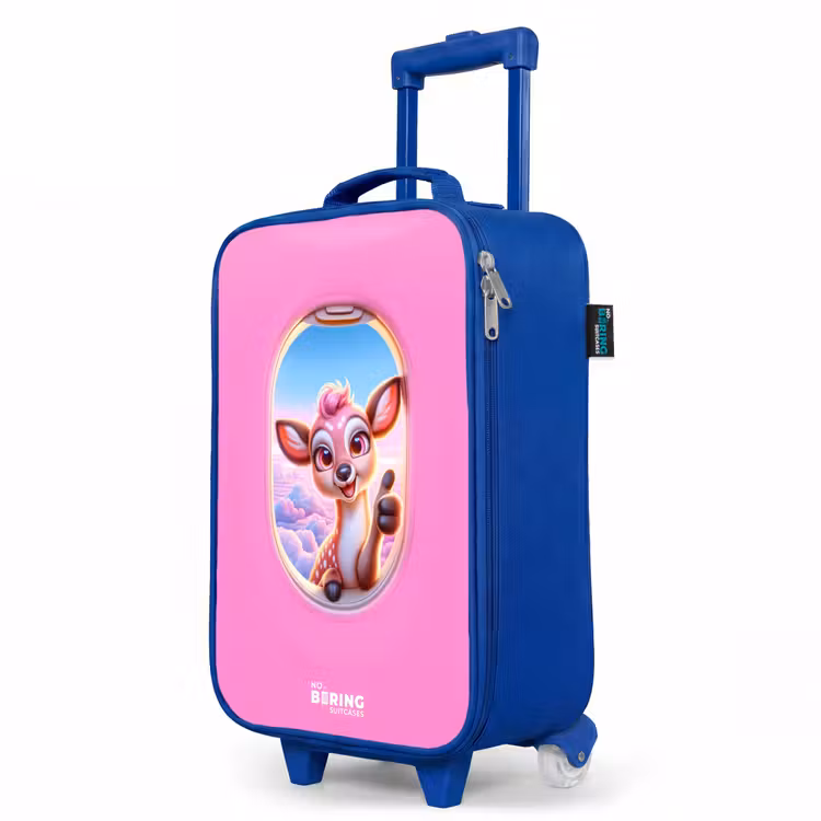 Children's suitcase - Blue - Deer among the clouds — 5