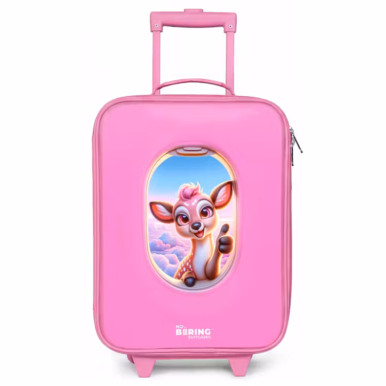 Children's suitcase - Pink - Deer among the clouds — 1