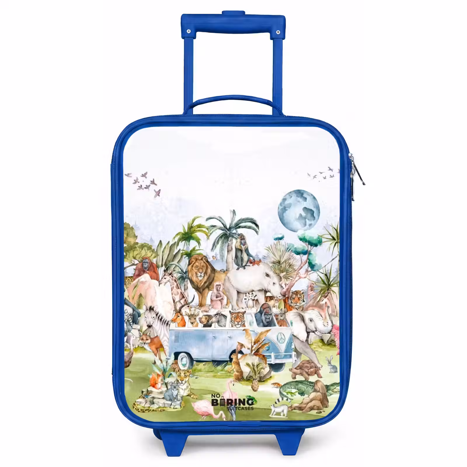 Children's suitcase - Blue - Van full of animals — 1