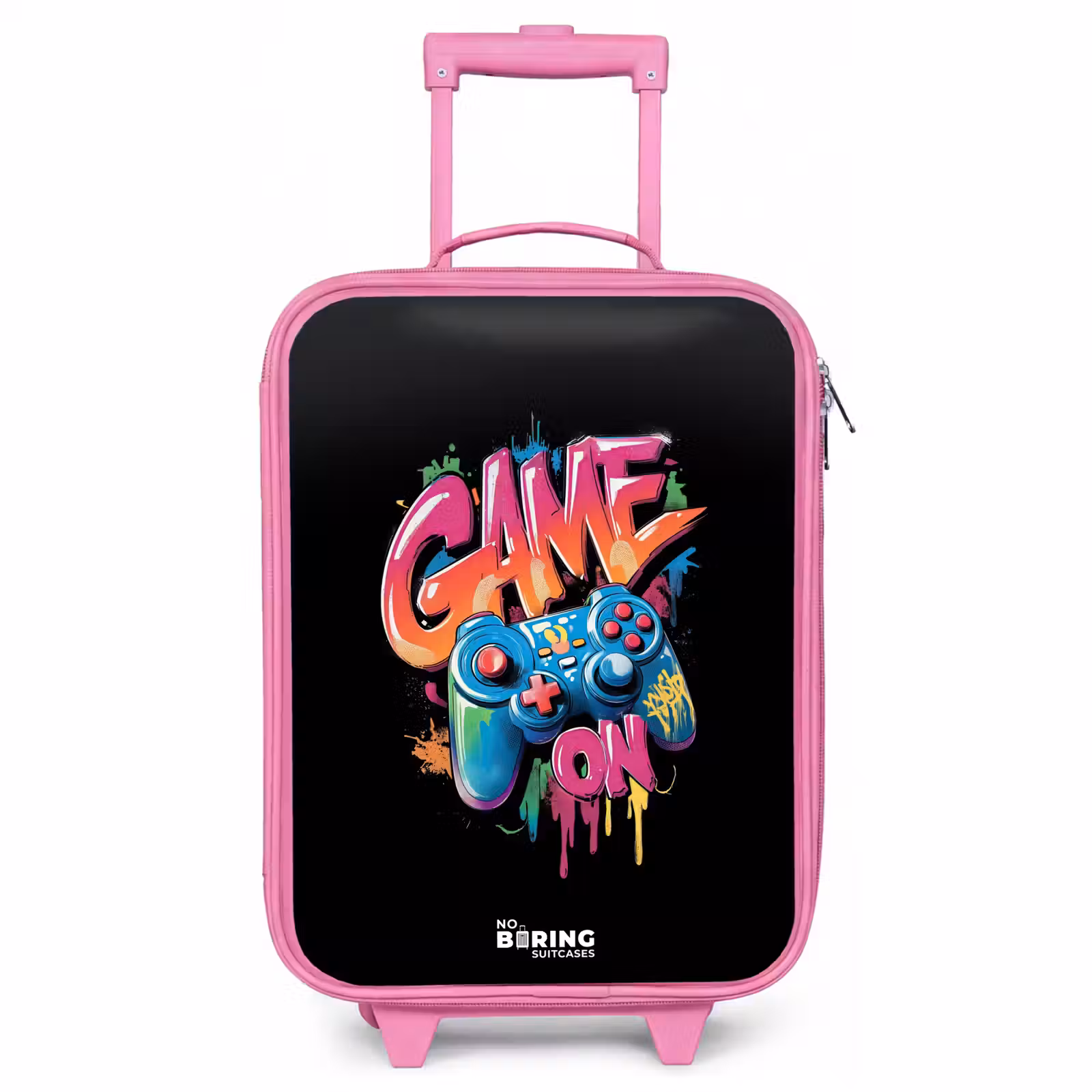 Children's suitcase - Pink - Game - Controller - Graffiti - Neon — 1
