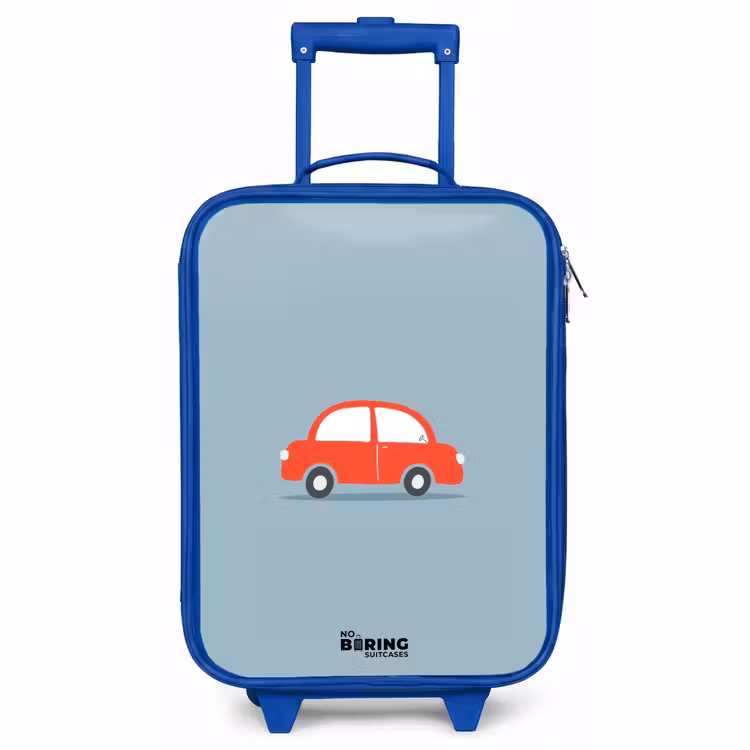 Children's suitcase - Blue - Red car blue background — 1