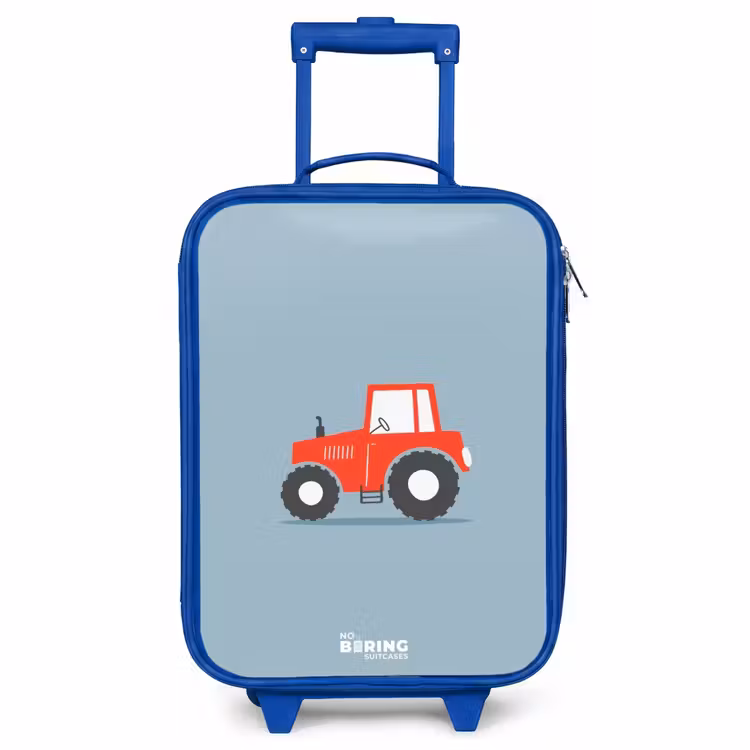 Children's suitcase - Blue - Red trigger blue background — 1