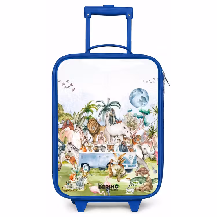 Children's suitcase - Blue - Van full of animals — 1