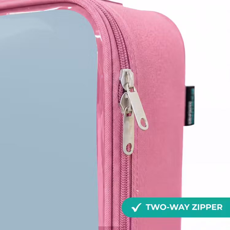 Children's suitcase - Pink - Fire engine blue background — 4