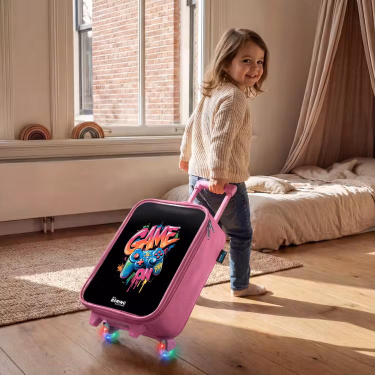 Children's suitcase - Pink - Game - Controller - Graffiti - Neon — 2