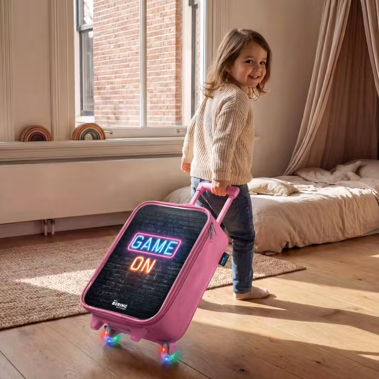 Children's suitcase - Pink - Game - Letters - Neon — 2