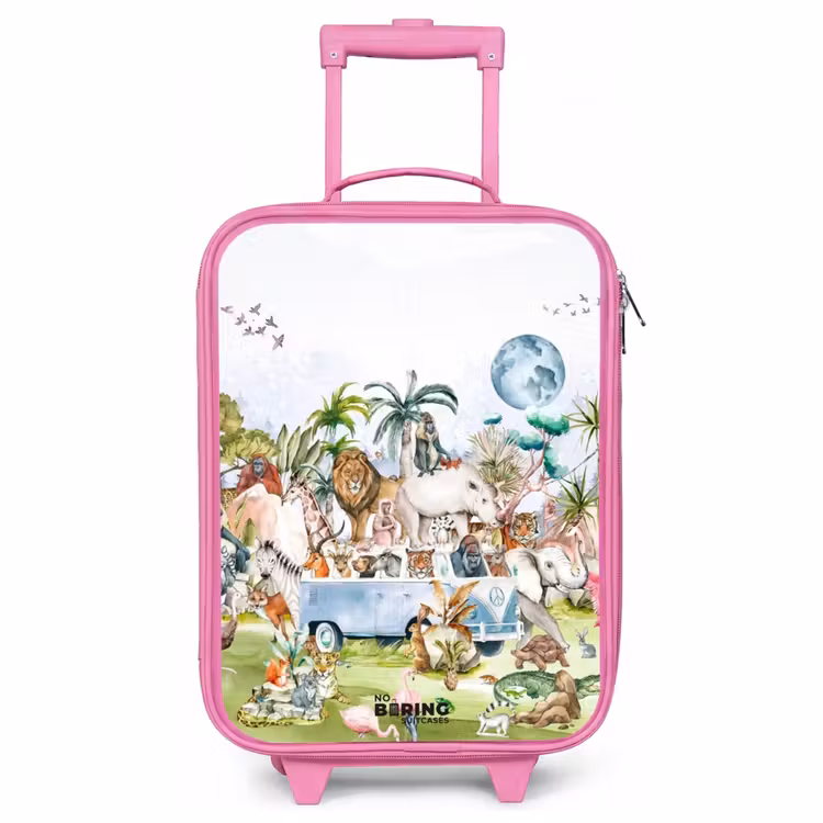 Children's suitcase - Pink - Van full of animals — 1