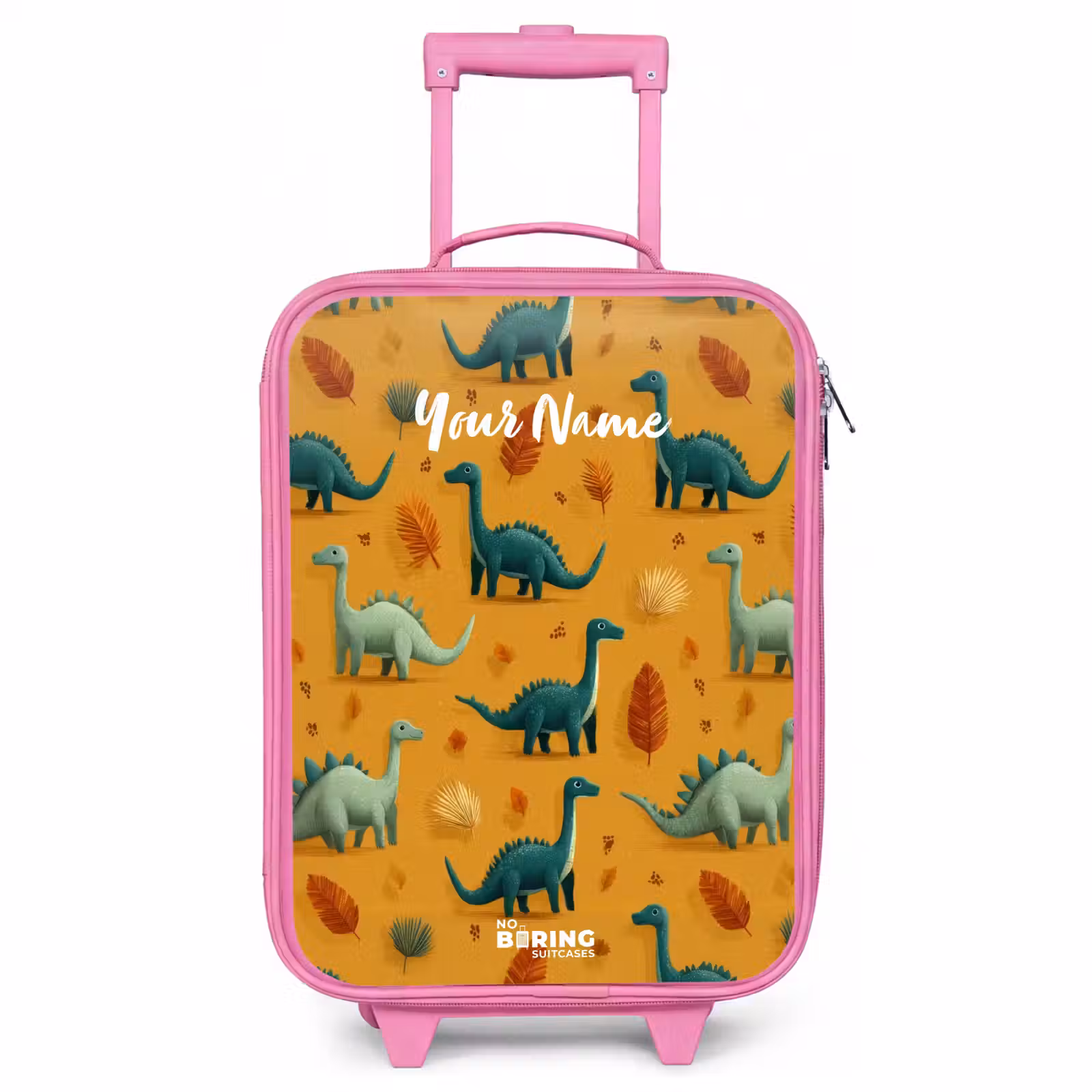 Children's suitcase - Pink - Dino - Animals - Pattern — 1