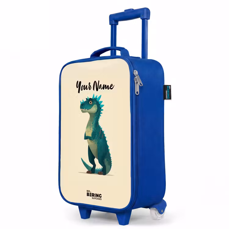 Children's suitcase - Blue - Dino - Animal - Blue - Green — 5