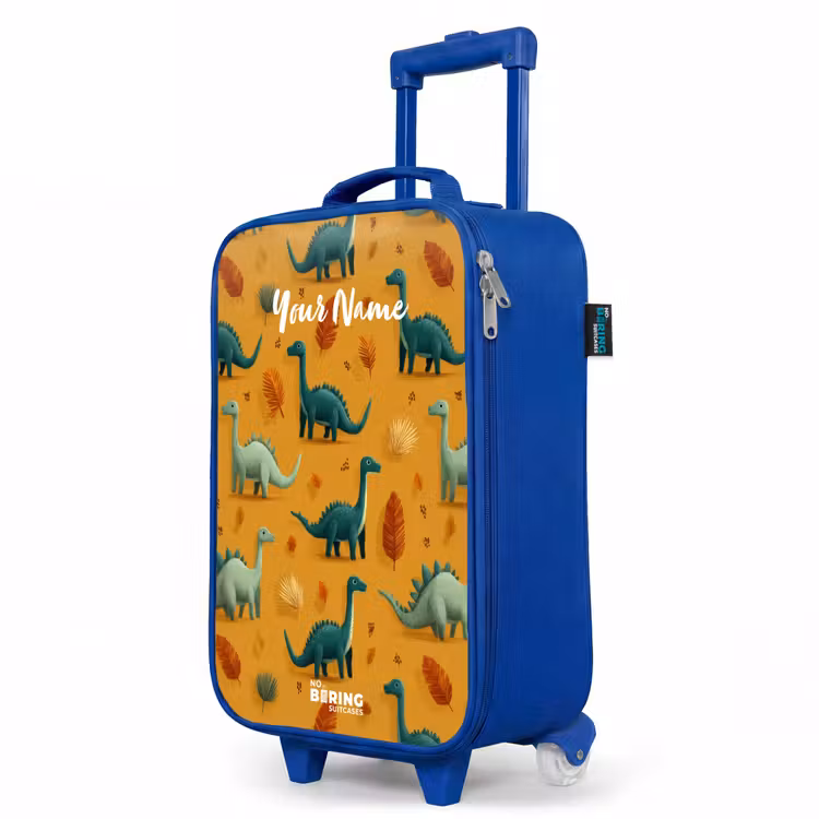 Children's suitcase - Blue - Dino - Animals - Pattern — 5