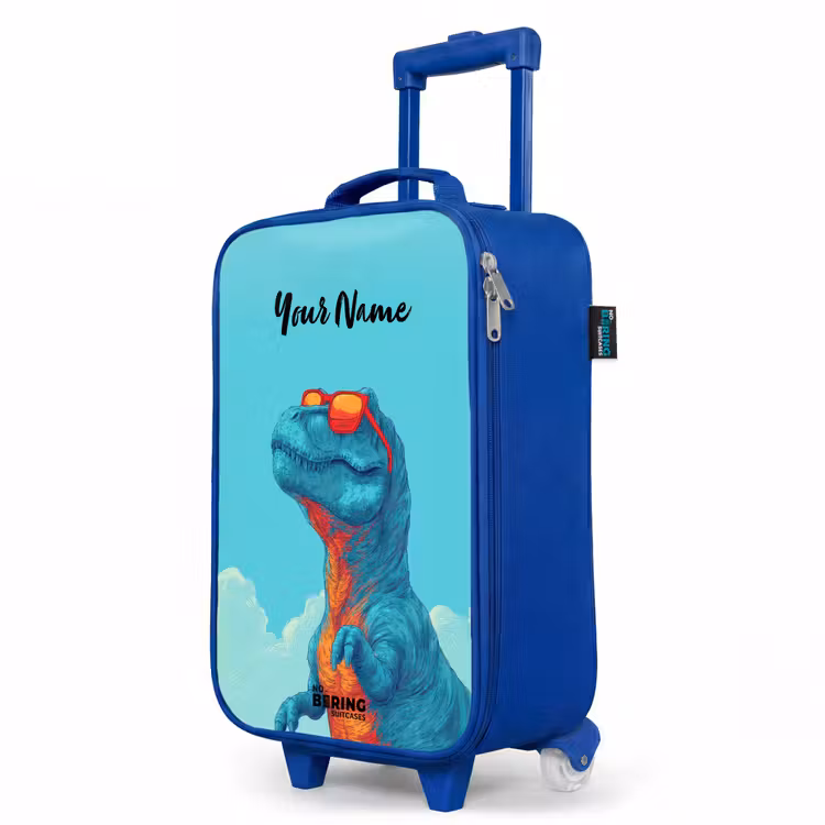 Children's suitcase - Blue - Dino - Sunglasses - Blue — 5