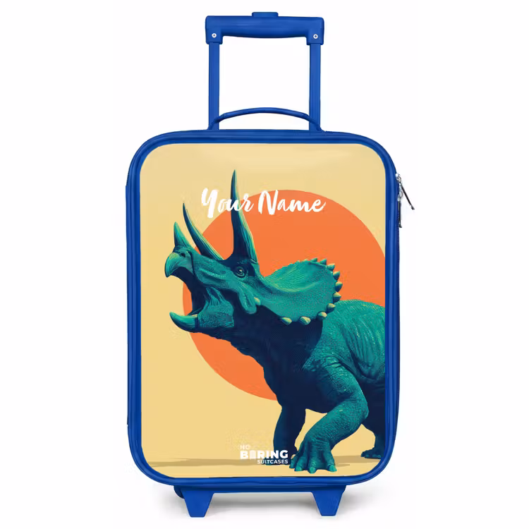 Children's suitcase - Blue - Dino - Triceratops - Animal — 1