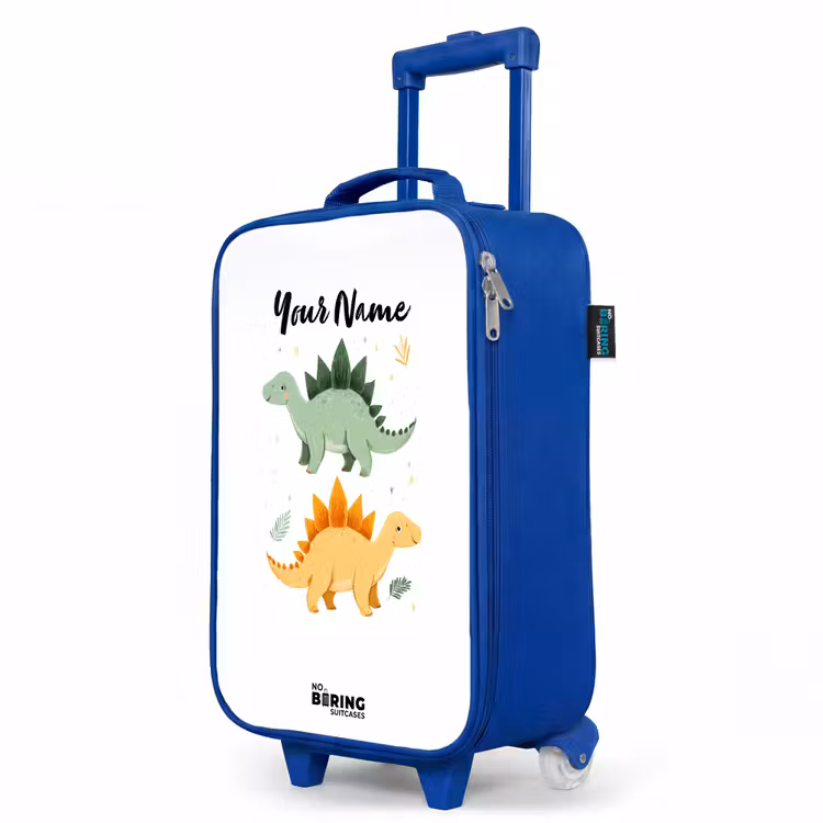 Children's suitcase - Blue - Dinos - Animals - Green - Orange — 5