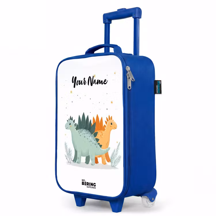 Children's suitcase - Blue - Dinos - Animals - Stars — 5